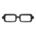 Square Glasses's Black variant