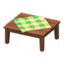 Wooden Table (Dark Wood - Green)