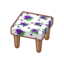 Floral Minitable (Purple Pansies)