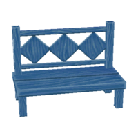 Blue bench