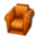 Simple armchair's Orange variant