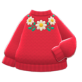Flower Sweater (Red) NH Icon.png