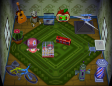 Pudge's house interior in Animal Crossing