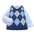 Argyle Vest (Blue) NH Icon.png