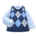 Argyle Vest's Blue variant