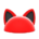 Flashy pointy-ear animal hat's Red variant