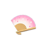 peachy-pink folding fan