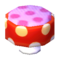 Polka-Dot Stool (Red and White - Peach Pink) NL Model.png