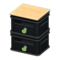 Stacked Bottle Crates (Black - Pear) NH Icon.png