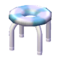 Donut Stool (Silver - Blue-and-White Striped) NL Model.png