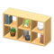 Open Wooden Shelves (Natural - Forest Photo) NH Icon.png