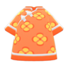 Silk Floral-Print Shirt (Orange) NH Icon.png