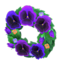 cool pansy wreath