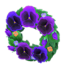 cool pansy wreath