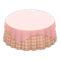 Large Covered Round Table (Pink - Orange Gingham) NH Icon.png