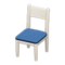 Simple Chair (White - Blue) NH Icon.png