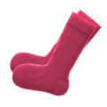 Aran-Knit Socks (Red) NH Icon.png