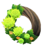 natural mum wreath