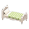 Ranch Bed (White - Green Gingham) NH Icon.png