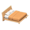 Artful Bed (Light Wood - Orange) NH Icon.png