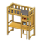 Loft Bed with Desk (Natural - Black) NH Icon.png