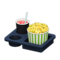 Popcorn Snack Set (Curry-Flavored & Berry Soda - Green Stripes) NH Icon.png