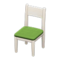Simple Chair (White - Green) NH Icon.png