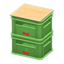 stacked bottle crates