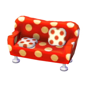 Polka-Dot Sofa (Red and White - Red and White) NL Model.png