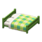 Wooden Double Bed (Green - Green) NH Icon.png