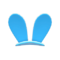 Bunny Ears (Light Blue) NH Icon.png