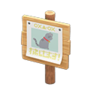 plain wooden shop sign