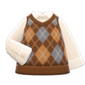 Argyle Vest (Brown) NH Icon.png