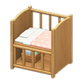 Baby Bed (Natural Wood - Pink) NH Icon.png