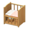 Baby Bed (Natural Wood - Pink) NH Icon.png