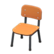 School chair's Light brown & black variant