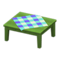 Wooden Table (Green - Blue) NH Icon.png