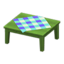 Wooden Table (Green - Blue)