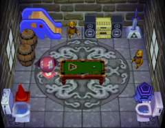 Murphy's house interior in Animal Crossing