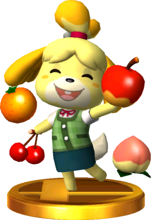 Isabelle SSB4 Trophy (3DS).png