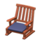Artful Chair (Cherry Wood - Dark Blue) NH Icon.png