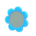 Flower Tabletop Mirror's Blue variant