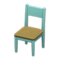 Simple Chair (Blue - Brown) NH Icon.png