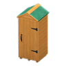 wooden storage shed