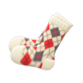 Argyle Crew Socks (White) NH Icon.png