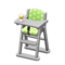 High Chair (Gray - Green) NH Icon.png