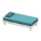 Simple Bed (White - Light Blue) NH Icon.png