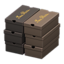 stacked shoeboxes
