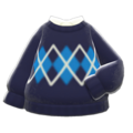 Argyle Sweater (Black) NH Icon.png