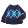 Argyle Sweater (Black) NH Icon.png
